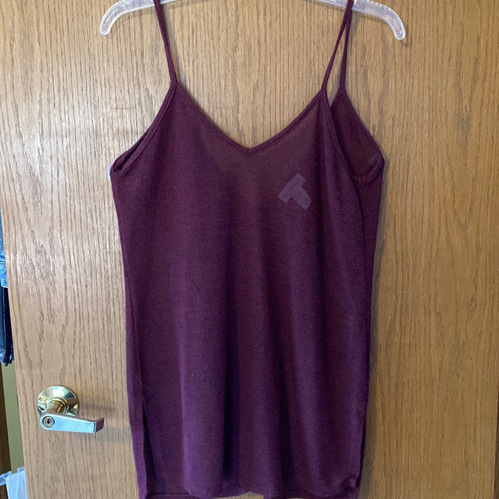 Full Tilt Maroon Knit Tank Top